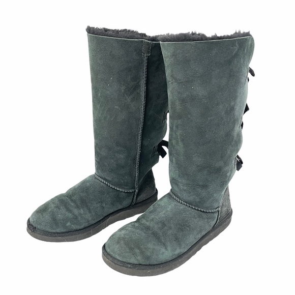 UGG Shoes - UGG Bailey Bow Tall II Suede Water Resistant Boots